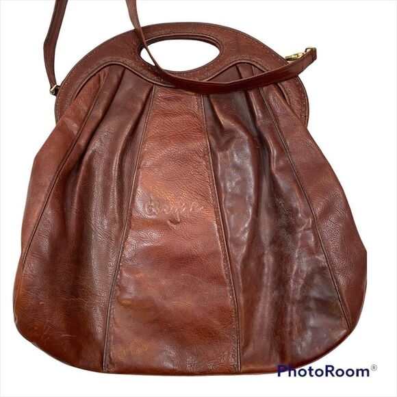 Vintage‎ Leather Oversized Gabbrielli Vittorio Handbag Purse - Picture 2 of 16